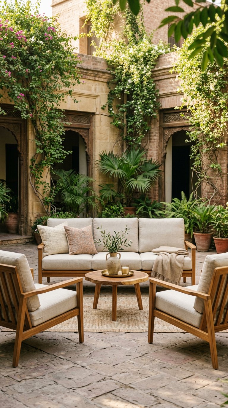 Teak Garden Sofa Set detail